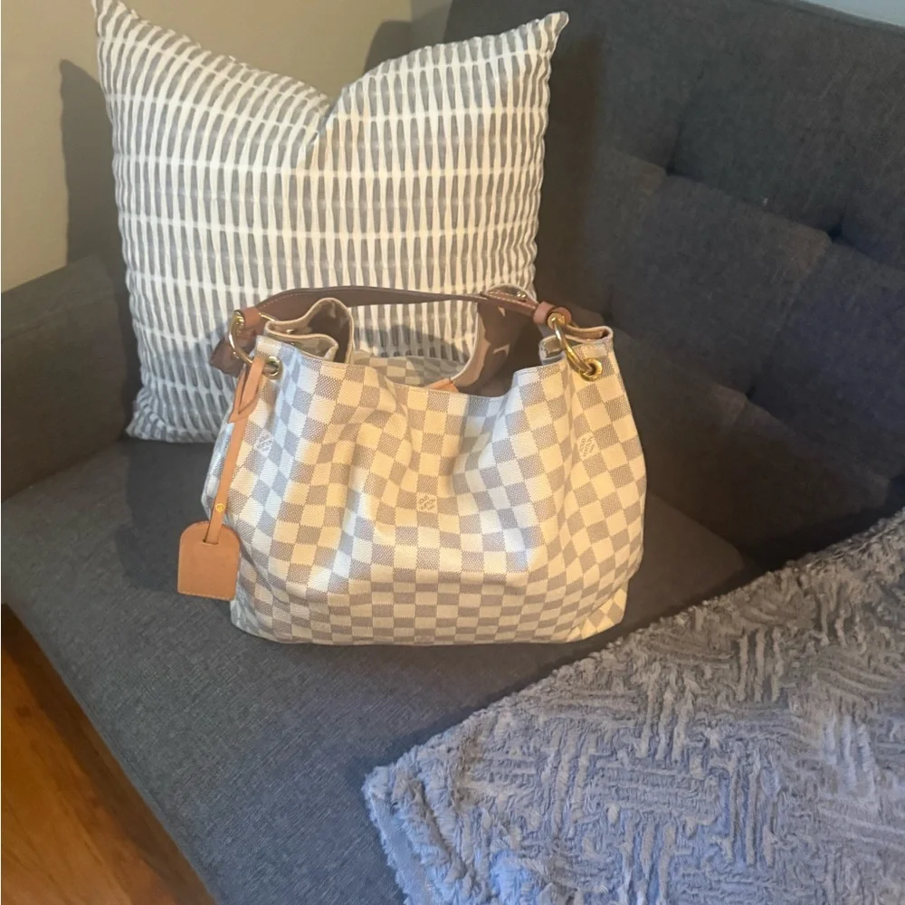Authentic LV Gracefull MM Damier Azur Pattern